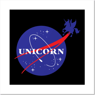 Flying NASA Unicorn Posters and Art